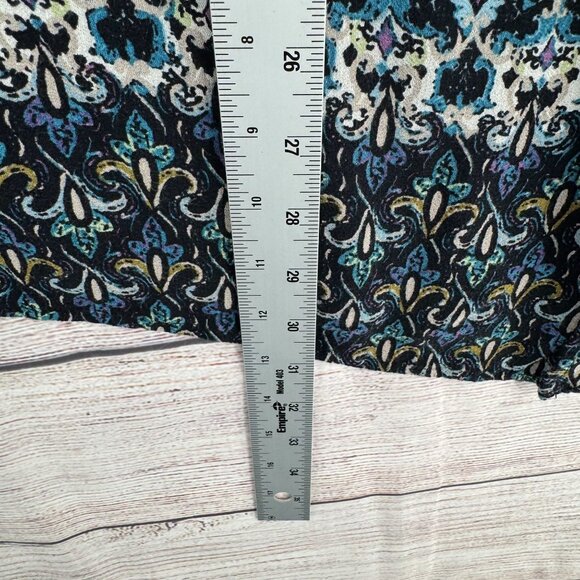 J. Jill V-Neck Floral Watercolor Tunic Blouse Women's Size Large Multicolor - Picture 12 of 12